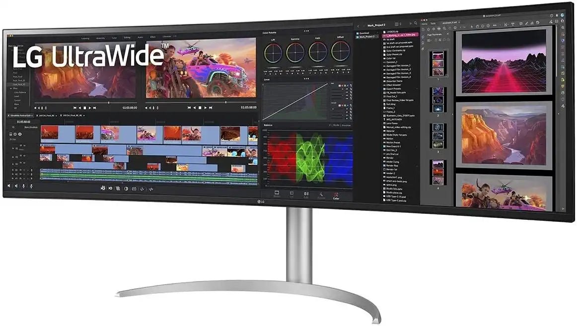 LG 49WQ95C 49'' UltraWide Dual QHD Curved Monitor, 144Hz Nano IPS Display, 5ms Response Time, 32:9 Aspect Ratio, 16.7M Color Depth, 178º Viewing Angle, HDR 10, White | 49WQ95C - W - Vektra Computers LLC LG 49WQ95C 49'' UltraWide Dual QHD Curved Monitor, 144Hz Nano IPS Display, 5ms Response Time, 32:9 Aspect Ratio, 16.7M Color Depth, 178º Viewing Angle, HDR 10, White | 49WQ95C - W - Vektra Computers LLC